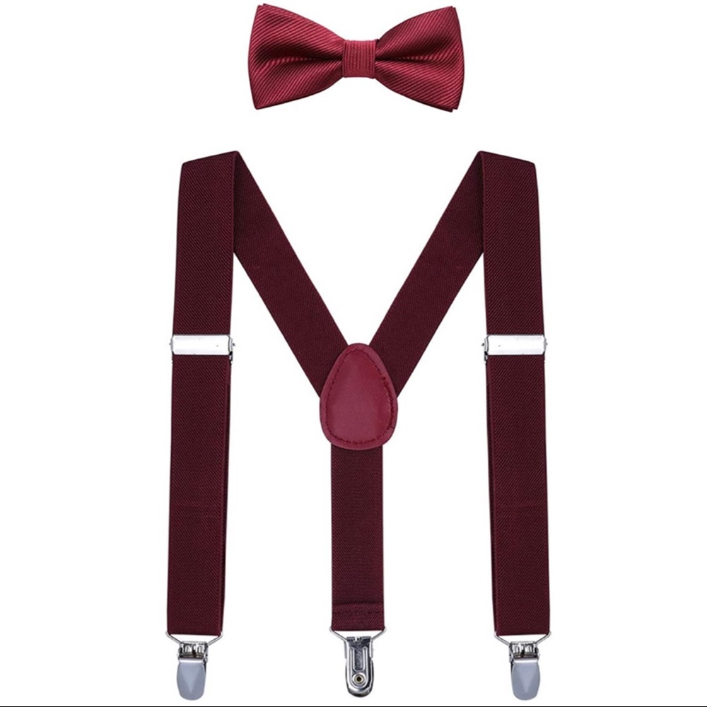 Kids suspenders and bow tie set